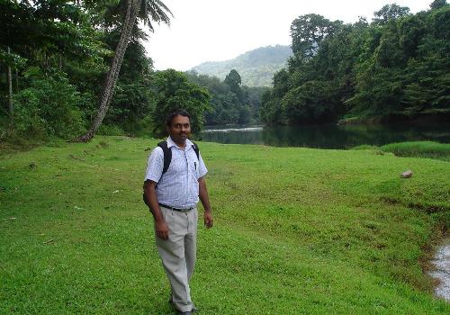 in the heart of nature  - river bank vechoochira kerala