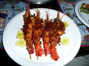 seafood - a plate of fried prawn