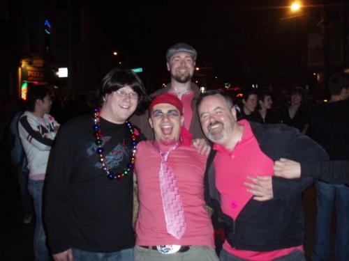 pink party - group of friends at the pink party 2008