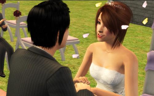 Wedding - My sims wedding picture. She's my fav sim. Her name is Belinda Cassidy.