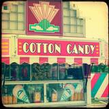 Cotton Candy - Colorful cotton candy on a stick, in a bucket, everywhere!