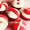 Cupcakes - Red and white cupcakes for Valentine's Day.