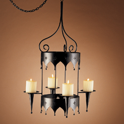 Iron Gothic Chandlier - Sort of a Medieval Gothic chandlier that I do love the looks of, he he