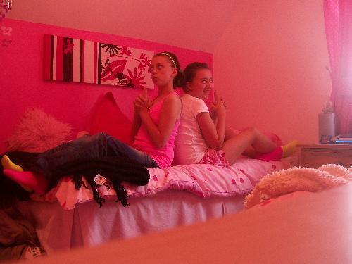 Eboney in pink - Eboney in pink with Rachel her friend