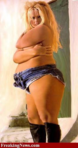 Diets, fat  - Woman who is over weight, eating to much food. Needs a Diet.