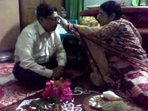 Ritual - Hindu ritual regarding the safety of brothers.