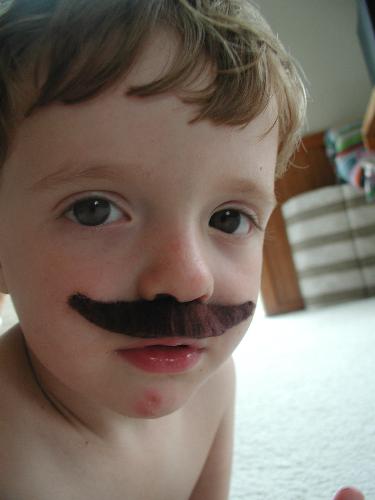 moustace - kid with moustache