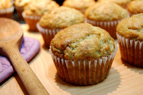 banana muffins - a picture of banana muffins