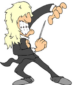 a conducter in a black suit, conducting - a conducter in a black suit conducting