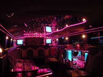 Disco in H2 Limo - this is a picture of a disco in Hummer H2 limosine