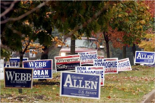 Campaign Signs - Signs on the road