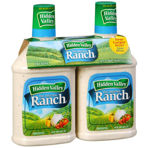 hidden valley ranch - my favorite ranch dressing, hidden valley.