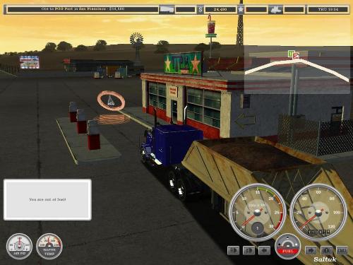 Fuel Dry - this picture clearly shows that the truck fuel is dry near the petrol shop.