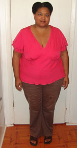 before photo front view - 11.1.2008 Miracle Noodle Diet Plan Day 1.