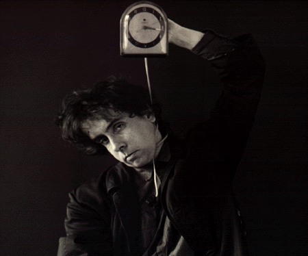 Tim Burton - Tim Burton pretends to hang himself.