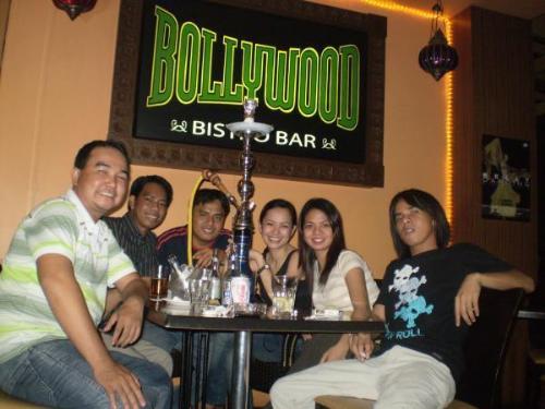 bollywood with my friends - this was taken in october 2007 when my friends and i had a nighout. it was in bollywood bar in Greenbelt3, Makati, Philippines. we tried the bar&#039;s shisha (strawberry flavor).