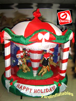 christmas carousel - a christmas inflatable carousel for kids and the kids-at-heart