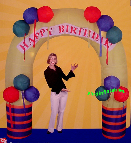 happy birthday baloon set up - what a great way to design your birthday party with colorful balloons