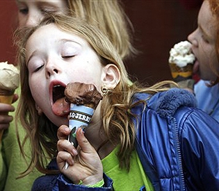 Ice Cream - A girl having Ice Cream
