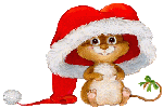 a christmas mouse with a red hat - a christmas mouse with a red house a christmas mouse with a red hat - a christmas mouse with a red house