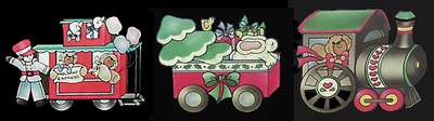 a christmas train with three cars - a christmas train with thre cars