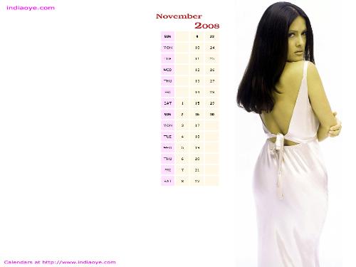 Hollywood babe calendar - Salma hayek hot calendar showing her back in white gown