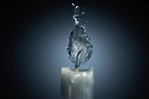 Water Flame - A wallpaper i got somewhere. It's a candle with water instead of flame.