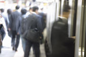 People - People boarding a public train. Do you use public transportation?