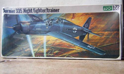 Dornier 335  - This is a picture of the kit of a Dornier 335 nightfighter by Frog I have a few for sale, they are over 30 years old and in perfect condition and still sealed