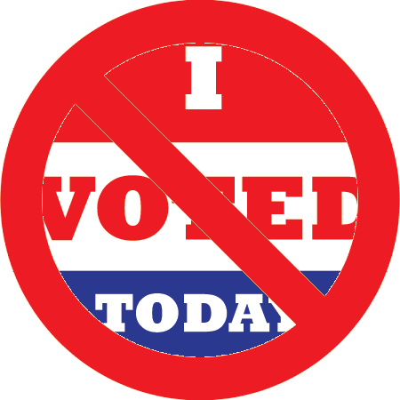 I did not vote today. - A button indicating that 'I did not vote today.'