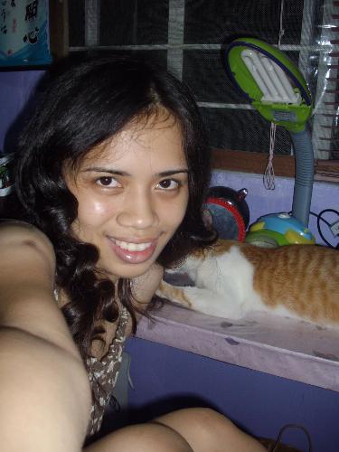 me and moccha - moccha was kinda shy in the camera so he's hiding beside me lol