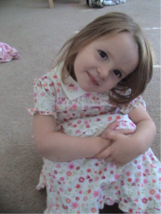 Beautiful Brenna - This is my darling Brenna.  She will be 4 on November 8.  She is a sweet little girl that loves to sing and make up her own songs.  She normally wears glasses but she lost them last month.
