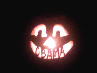 Obama FTW! - punkin we came across while trick or treating