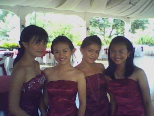ladies in red - still taken during the debut of my cousin