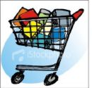 cart - full cartoon shopping cart