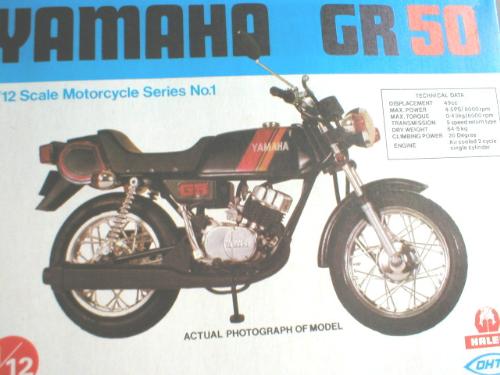 Yamaha GR 50 Motorbike in 1/12 th scale - Here is a Yamaha GR 50 Motorbike in 1/12th scale, a great kit from the 1970's and in excellent condition. Very reasonably priced and can post anywhere in the world. A great little present.