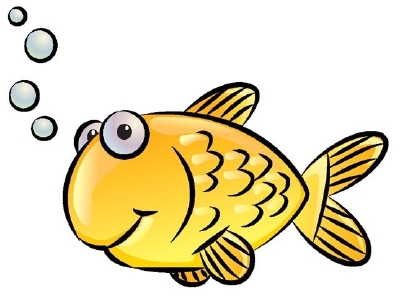 goldfish - a cartoon of a gold fish