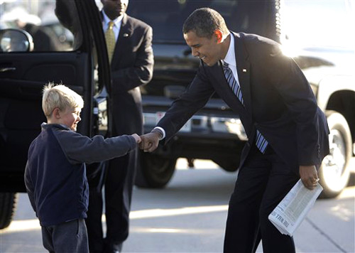 obama - obama with a kid