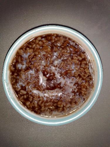 eating food - champorado