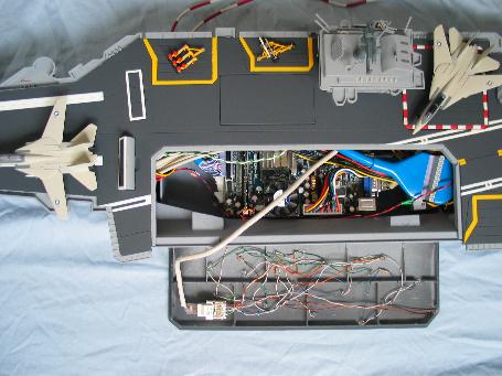 Aircraft Carrier PC Mod Zoomed - Zoomed view of the internals of an Aircraft Carrier PC Mod