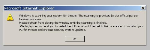 Internet Antivirus Virus - Luckily, I was able to get a screen shot of this pest before I closed my browser. I think it works very much like WinXP Antivirus that I didn&#039;t have the ill fortune to encounter.

The painful thing about it is that it&#039;s a real person or persons who are behind these. 