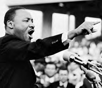 Martin Luther King - a clergyman who fought for the rights of the black people