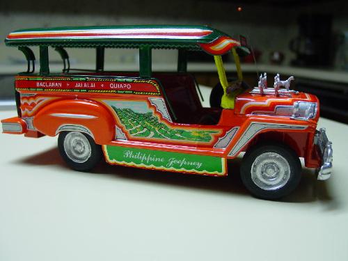 Jeepney - A replica of a jeepney, a means of public transportation in the Philippines. Bought it online.