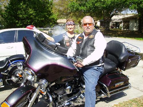 My baby brother Mark on his hog - After two heart attacks and open heart surgery my brother sells his business and buys a hog. He was the conservative on I would guess he is now living like he is dying.