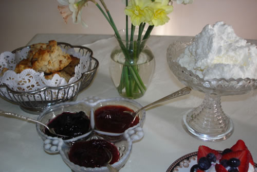 tea  - the complete setup to have tea with the breakfast