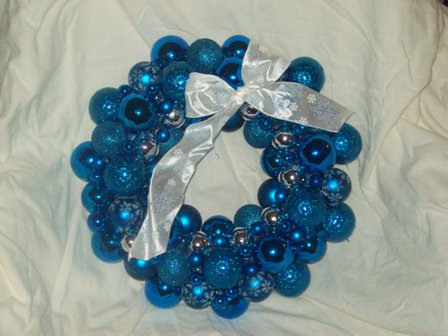 Blue Wreath - Blue ornament wreath