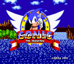 Sonic the Hedgehog on Sega - A snapshot of the game menu of Sonic the Hedgehog on Sega - the first video game that I've played and the first ever gaming console which I've owned.