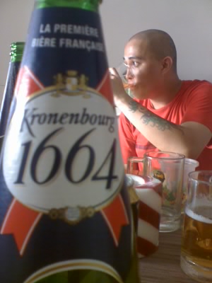 Beer - This picture was taken by my friend named Mark in 'Palm Towers' Makati City, Philippines. Very artistic.