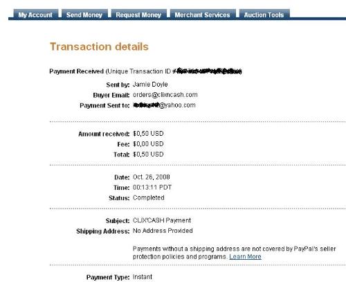 clixncash payment proof - Payment from clixn cash