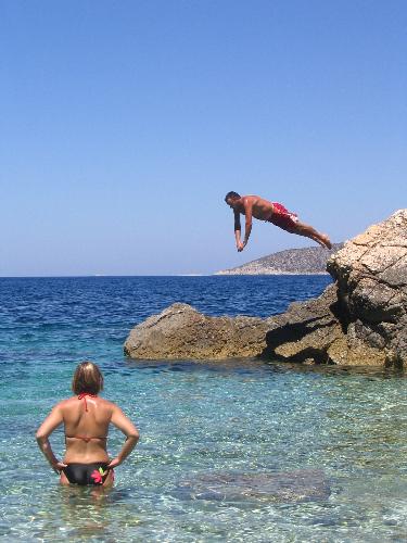 jump in the Adriatic - this photo was taken 2 years ago... i am still a good jumper haha